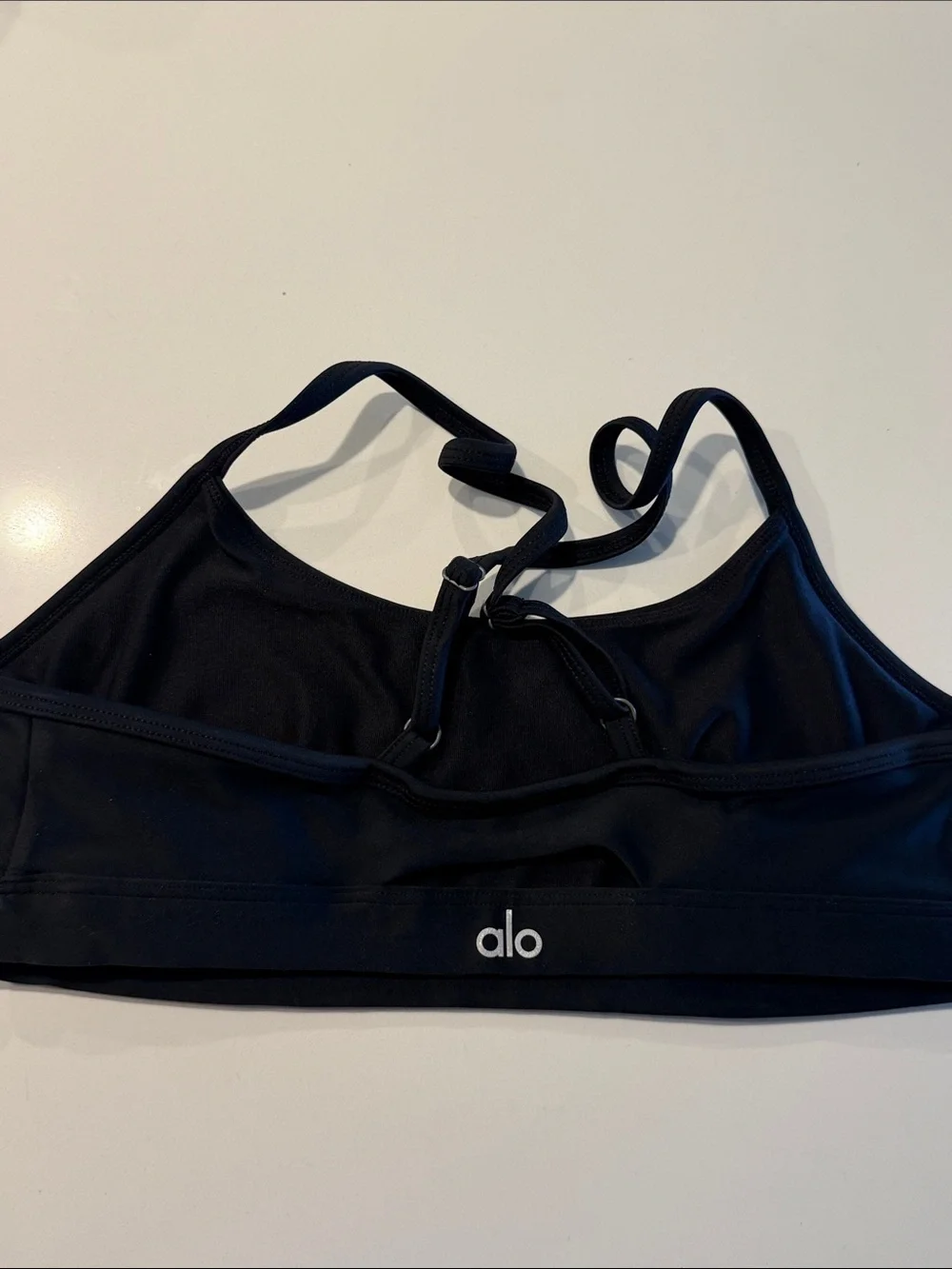 ALO Yoga Black Strappy Sports Bralette